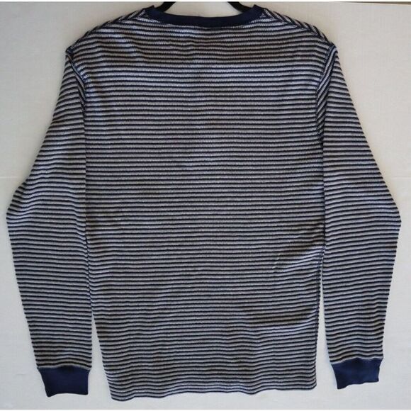 Polo Ralph Lauren Men Sz S Blue Multi Striped L/S Waffle-Knit Crew Neck Shirt - Picture 6 of 6